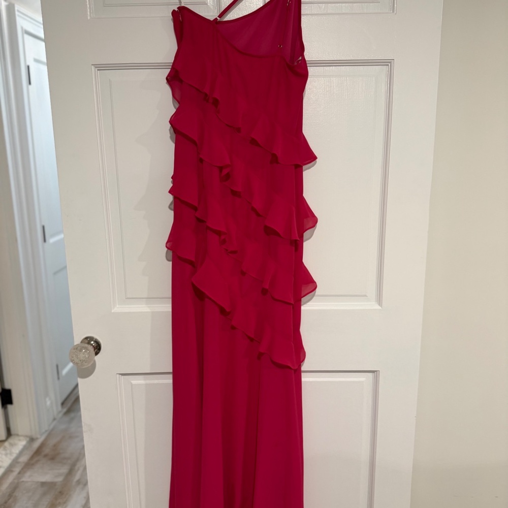 Lovers & Friends Junette Gown Hot Pink One Strap - Picture 10 of 11